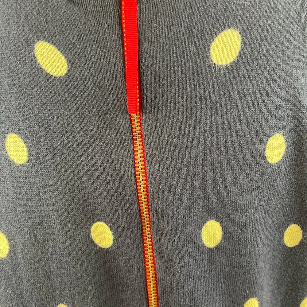 Tommy Hilfiger Dark‎ Blue Sweater Midi Dress with Gold Spots, Size M